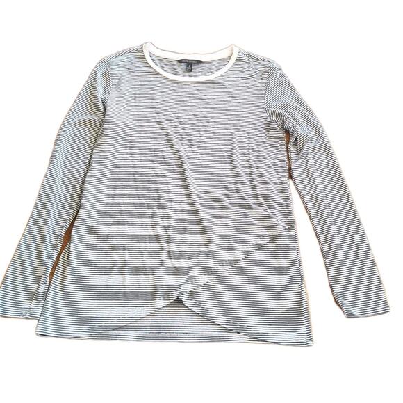 Banana Republic Cream Striped Layered Look Tunic Shirt Size Medium. EUC - Picture 1 of 7